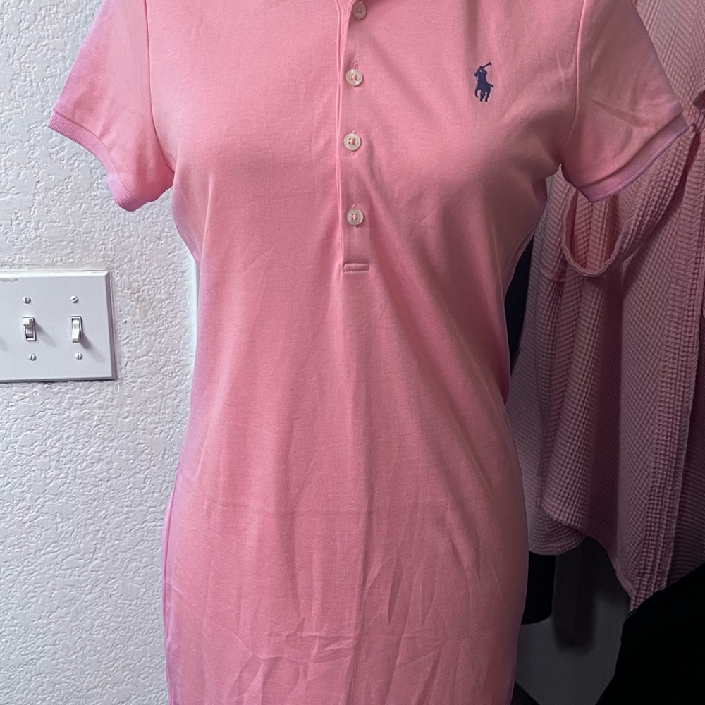 Pink Ralph Lauren Polo Dress with Embroidered Logo - Picture 6 of 7